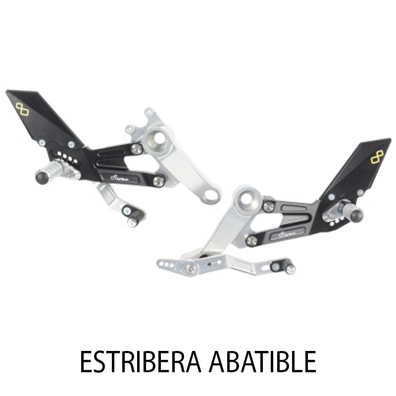 Estriberas Lightech Para Aprilia Tuono V4 Y RSV4 2 Estriberas Lightech Para Aprilia Tuono V4 Y RSV4 - Imagen 2